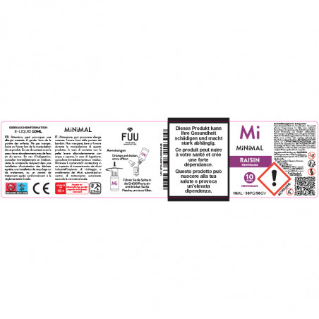 E-Liquide Raisin - Sels de Nicotine -  Minimal By The FUU | 10ml