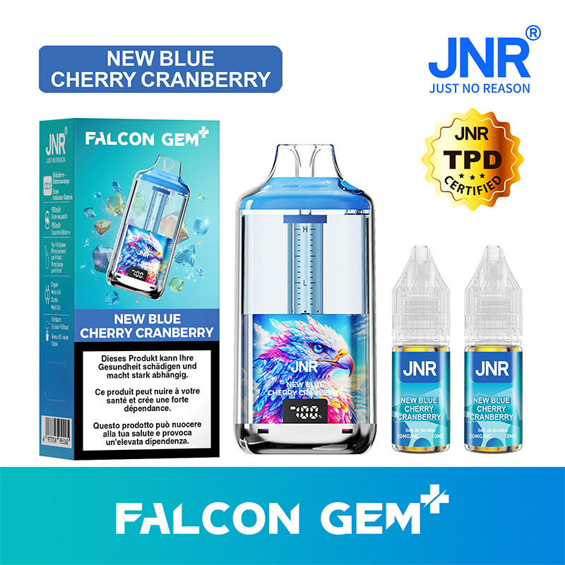 Kit Falcon GEM+ 30K - New Blue Cherry Cranberry - JNR | Pack x5