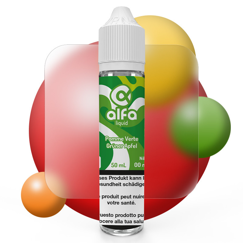 E-Liquid Grüner Apfel - Fruchtig - Alfa | 50ml in 70ml