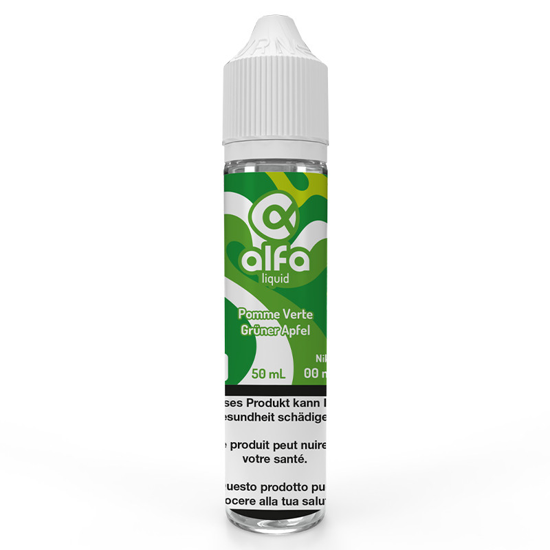 E-Liquid Grüner Apfel - Fruchtig - Alfa | 50ml in 70ml