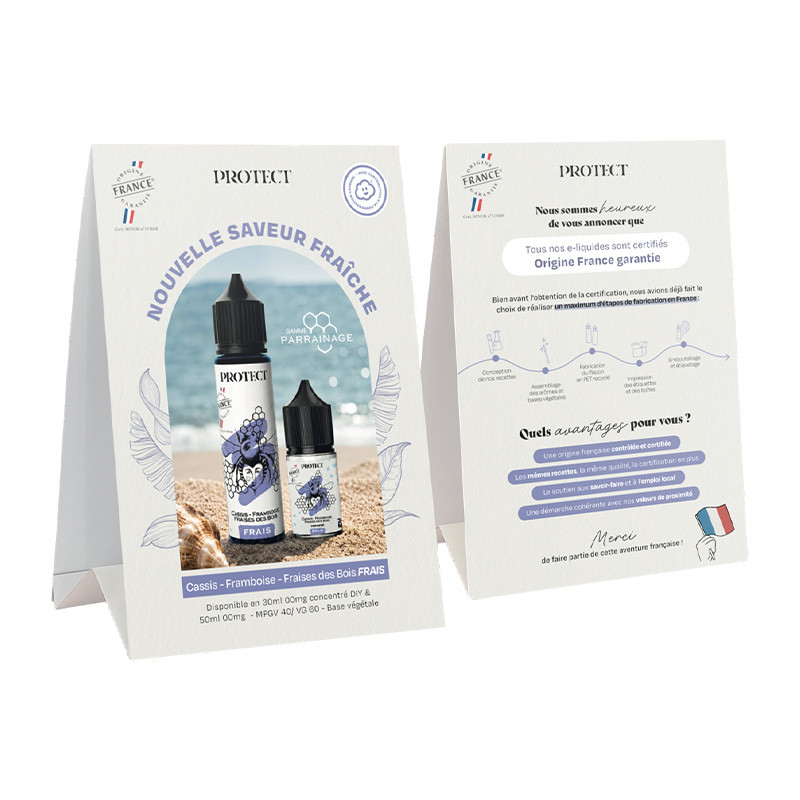 Chevalet en bois Cassis Framboise Fraise des bois frais - Protect