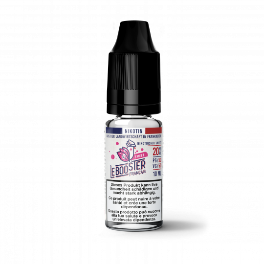 10x Nicotine Boost 20mg "Le Booster Français Sweet" by VDLV (50PG / 50VG) | 10ml